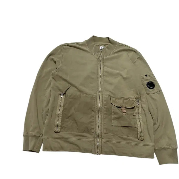 [BUNJANG] CP Company Desert Khaki Magazine Pocket Zip-Up Cardigan Jumper L / [정품] CP컴퍼니 데저트 카키 탄창 포켓 집업 가디건 점퍼 L