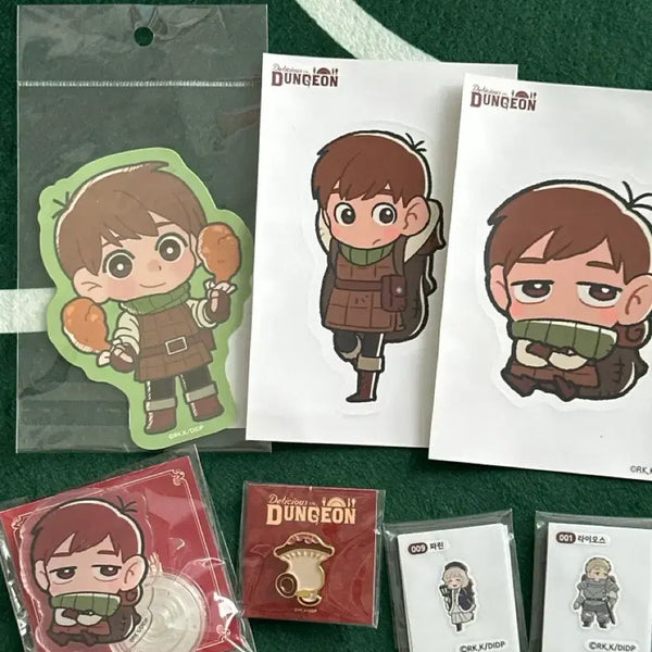 [BUNJANG] Dungeon Meshi - Seven Seas Sticker, Pin Badge, Acrylic Grip Tok, Sticker Bundle Set / 던전밥 칠책 스티커 핀뱃지 아크릴 그립톡 일괄