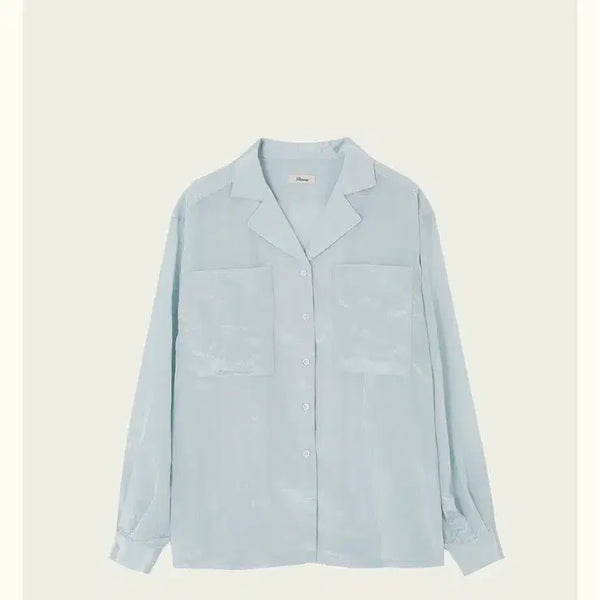 [BUNJANG] Ribbon Light Maze Pocket Blouse Sky Blue / 리본빛 메이즈 포켓 블라우스 스카이블루