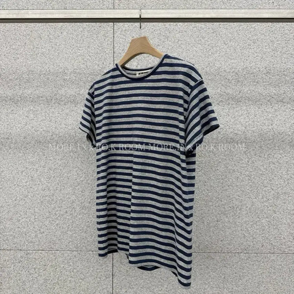 [BUNJANG] AtTheBagel Stripe T-Shirt (New) / 엣더베이글 스트라이프 티셔츠(새상품)