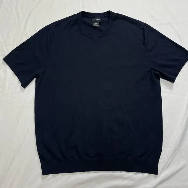 [BUNJANG] Club Monaco Navy Short Sleeve Knit T-Shirt M / 클럽모나코 네이비 반팔 니트 티셔츠