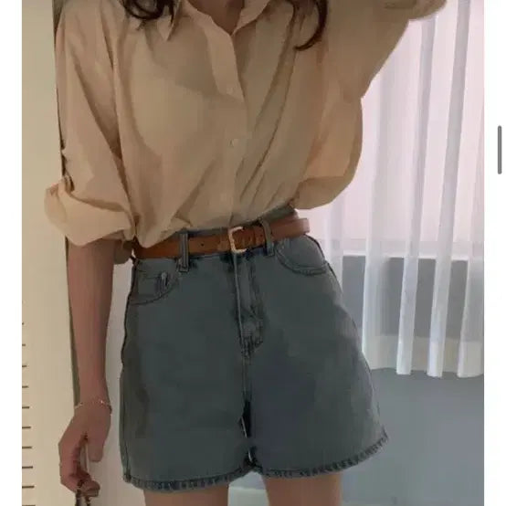 [BUNJANG] Pretty Young Thing A-Line Half Denim Skirt Size S / 프리티영띵 하프데님