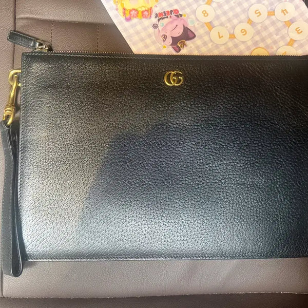 [BUNJANG] Gucci Marmont Black Clutch / 구찌 마몽블랙 클러치