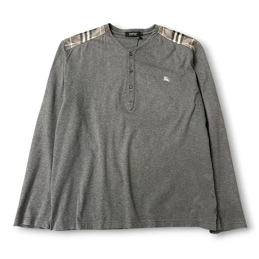 [BUNJANG] Burberry Black Label Henry Neck Long Sleeve T-Shirt / JPN 버버리 블랙라벨 헨리넥 긴팔티 L