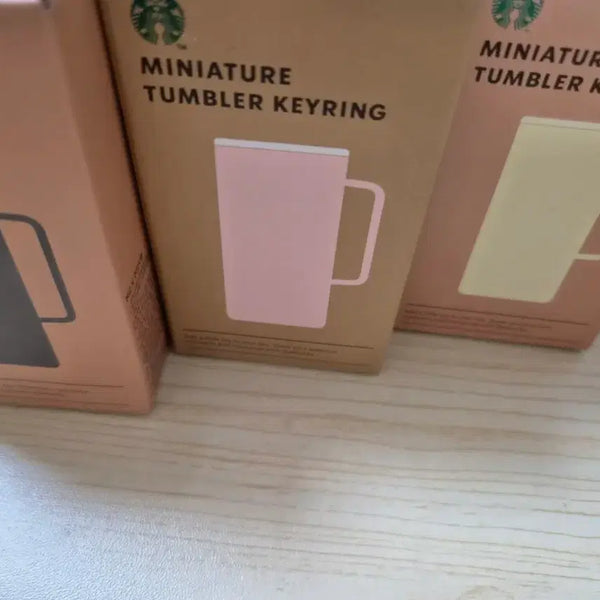 [BUNJANG] Starbucks Miniature Tumbler Keychain (Pink, Yellow, Black) / 스타벅스 미니어처 텀블러 키링 핑크/옐로우/블랙