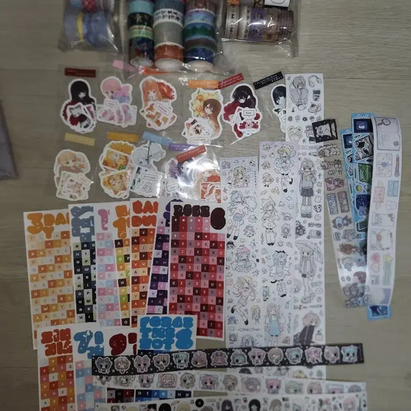 [BUNJANG] Alphabet Stickers & Masking Tape Bundle Set / 다꾸 마테 인스 알스 알파벳 스티커 마스킹 테이프 일괄