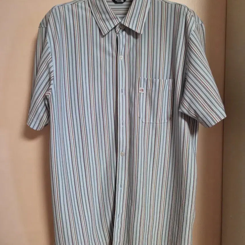 [BUNJANG] The North Face Stripe Short Sleeve Shirt / 노스페이스 스트라이프 반팔 셔츠