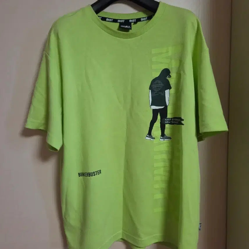 [BUNJANG] BKBT Bunker Buster T-Shirt Lime Green / BKBT 벙커버스터 반팔티 라임색
