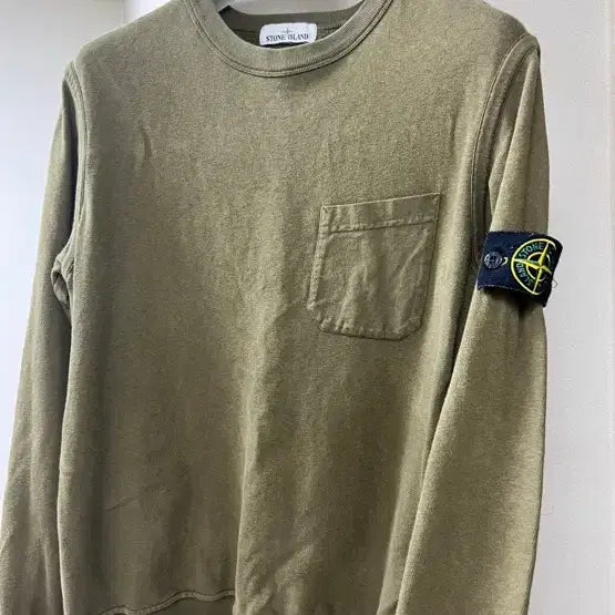 [BUNJANG] Stone Island Khaki Sweatshirt L / 스톤아일랜드 카키 맨투맨 L