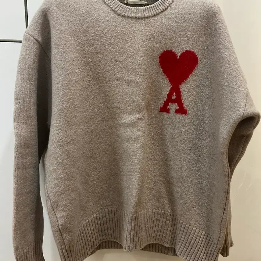 [BUNJANG] AMI Intarsia Knit Beige / 아미 인타르시아 니트 105 (새상품급)
