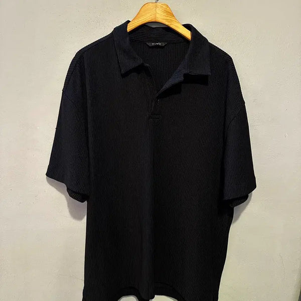 [BUNJANG] TIME Seersucker Short-Sleeve Polo T-Shirt Size 110 / 타임 정품 시어서커 반팔카라티