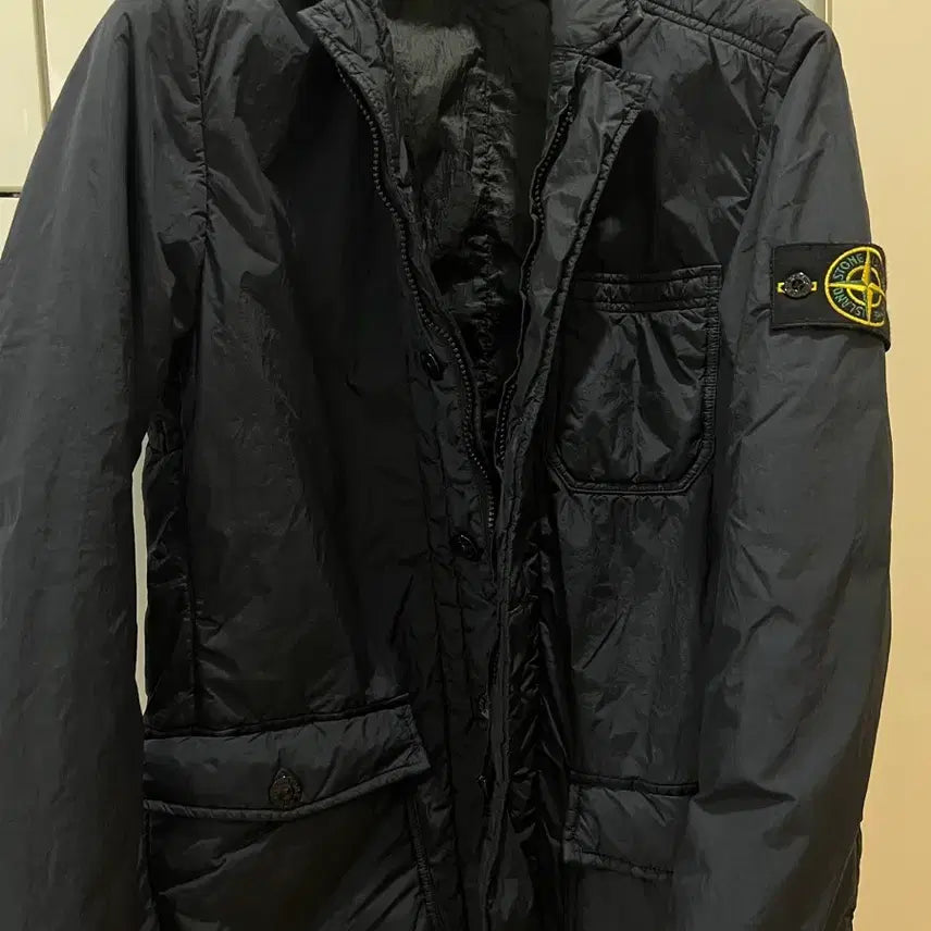 [BUNJANG] Stone Island Crinkle Labs Padded Jumper Dark Navy Size S (95-100) / 스톤아일랜드 크링클랩스 패딩점퍼 95~100 (새상품급)