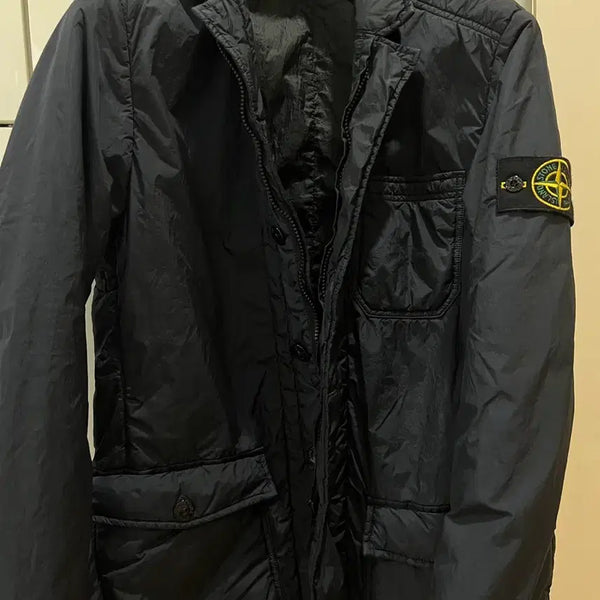 [BUNJANG] Stone Island Crinkle Labs Padded Jumper Dark Navy Size S (95-100) / 스톤아일랜드 크링클랩스 패딩점퍼 95~100 (새상품급)