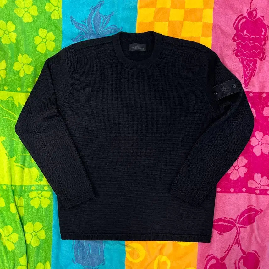[BUNJANG] Stone Island Ghost Piece Knit Sweatshirt Black XL / Stoneisland 스톤아일랜드 고스트피스 니트맨투맨 black Xl