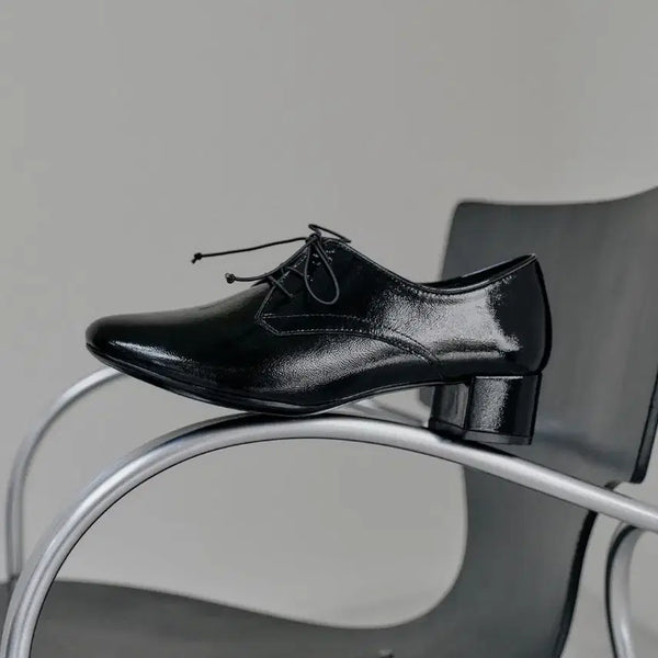 [BUNJANG] Kuern Milano 16 Metallic Black Shoes / 쿠에른 밀라노16 메탈릭블랙 235