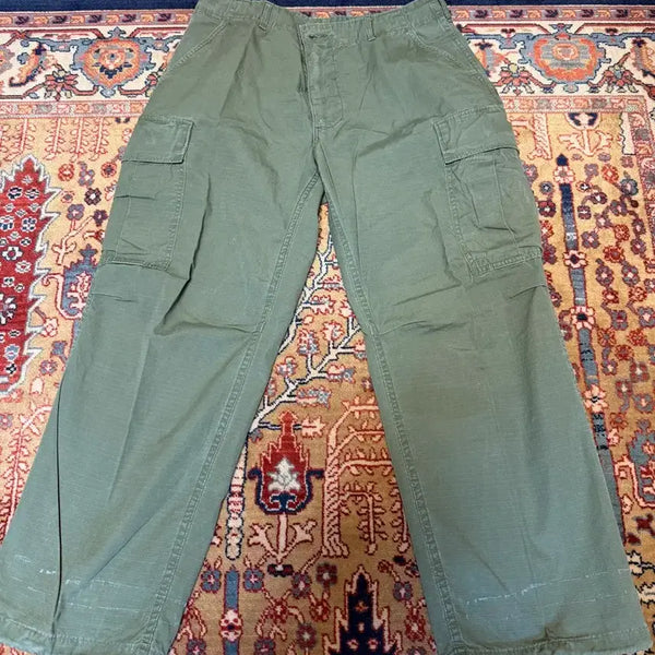 [BUNJANG] Original Jungle Fatigue Pants Medium Short - Vintage Military Amekaji / 오리지날 정글 퍼티그 팬츠 미디움 숏 - 빈티지 미군 아메카지