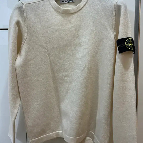 [BUNJANG] Stone Island Ivory Knit Sweater L (95-100) / 스톤아일랜드 아이보리니트 95~100