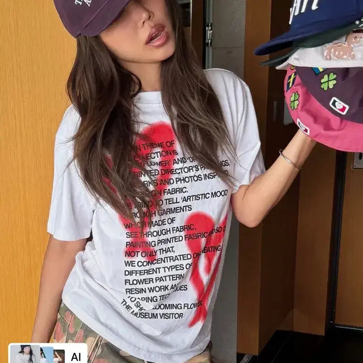 [BUNJANG] The Museum Visitor Art Printing Short-Sleeve T-Shirt / 새상품) 더뮤지엄비지터 아트 프린팅 반팔 티셔츠