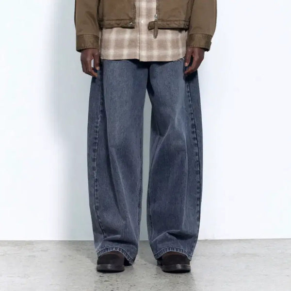 [BUNJANG] INSILENCE Chain Twill Curved Denim Pants Blue M Size / 인사일런스 체인트윌 커브드 데님 팬츠 BLUE M사이즈