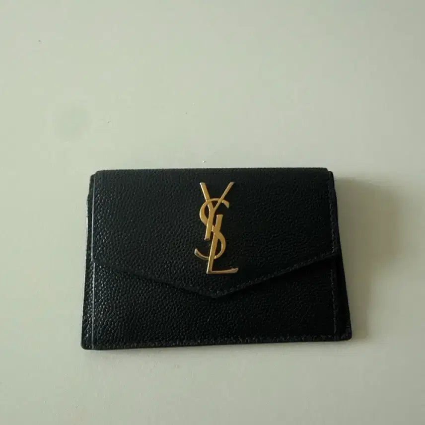 [BUNJANG] Saint Laurent Monogram Uptown Card Holder Black Gold Hardware / [급처]입생로랑 모노그램 업타운 카드지갑 블랙 금장