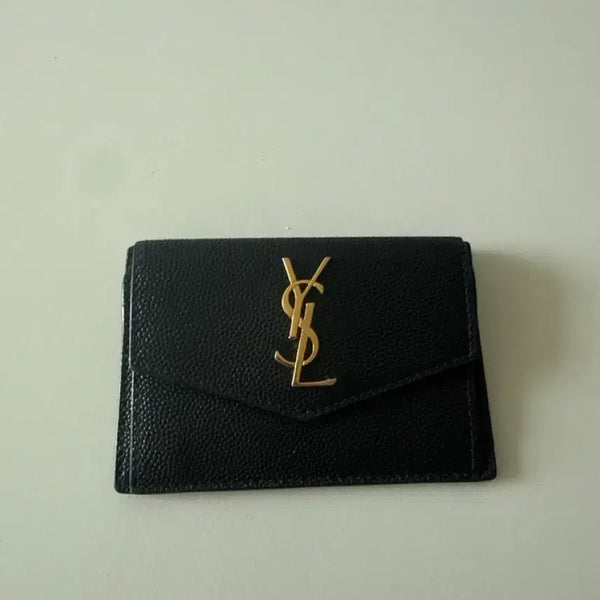 [BUNJANG] Saint Laurent Monogram Uptown Card Holder Black Gold Hardware / [급처]입생로랑 모노그램 업타운 카드지갑 블랙 금장