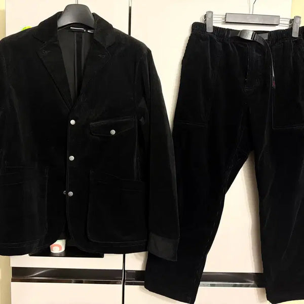 [BUNJANG] Gramicci Corduroy Black Set Asia M / 그라미치 코듀로이 블랙 세트 아시아 M 사이즈