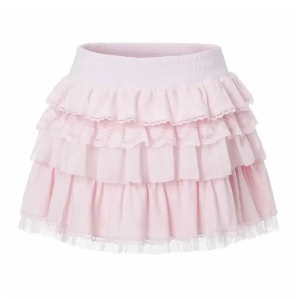 [BUNJANG] Shushu Cherry Soft Frill Skirt / 슈슈체리 소프트 프릴 스커트