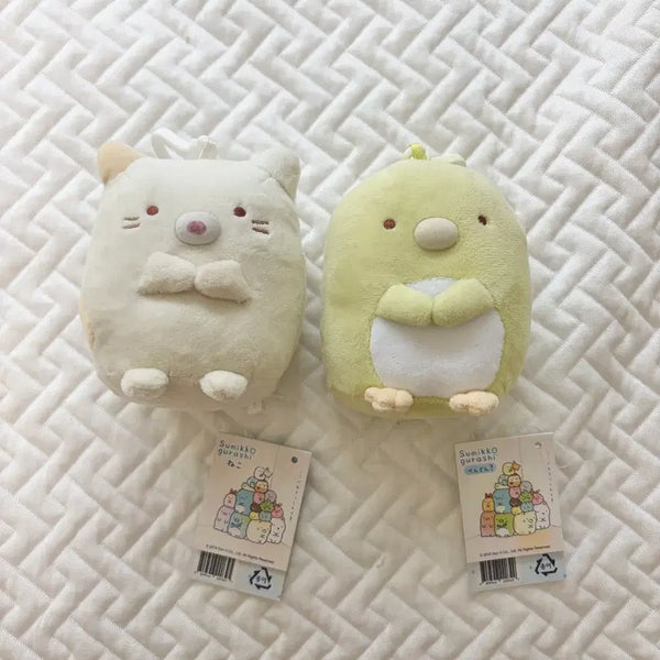 [BUNJANG] San-X Sumikko Gurashi Cat & Penguin Plush Set (2019 Vintage) / 2019년 빈티지) 스밋코구라시 네코, 펭귄 인형