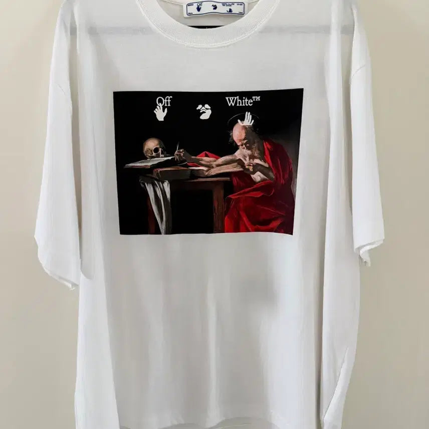 [BUNJANG] Off-White Caravaggio Print Oversized T-Shirt / 오프화이트 카라바조 프린트 오버핏 반팔 티셔츠 S 판매해요.