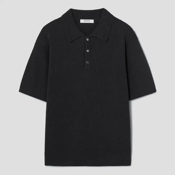 [BUNJANG] 8 Seconds Ash Short Sleeve Knit / 에잇세컨즈 스냅 칼라 반소매 니트 - 애쉬