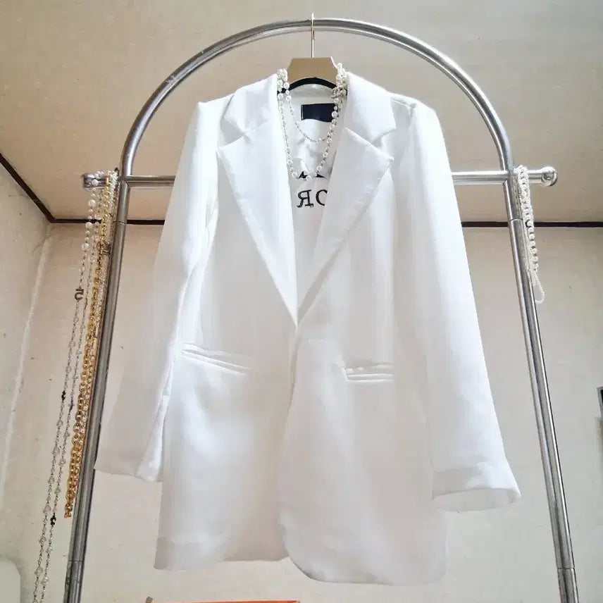 [BUNJANG] White Oversized Jacket / 화이트  오버핏 자켓