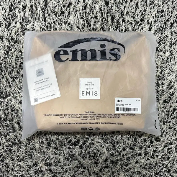 [BUNJANG] EMIS Enamel Hobo Bag Sand Beige / EMIS 이미스 에나멜 호보백 샌드베이지 가방 여성숄더백