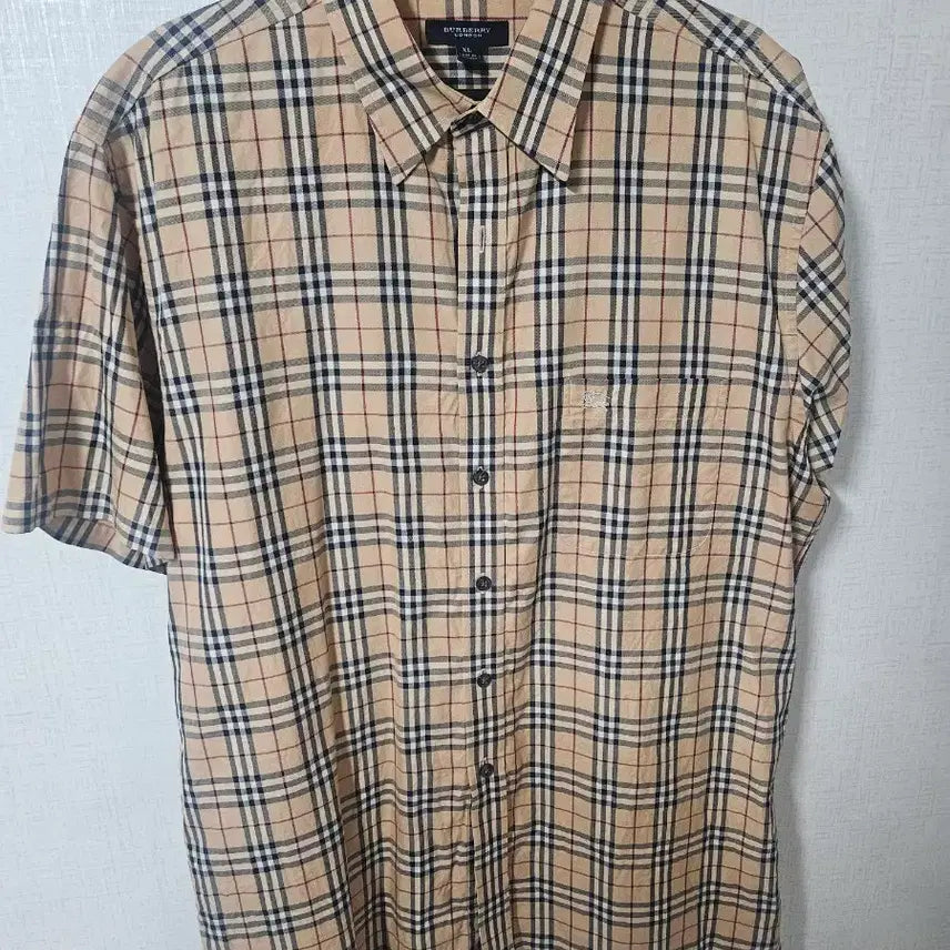 [BUNJANG] Burberry Check Short Sleeve Shirt XL / 버버리 체크 반팔 셔츠