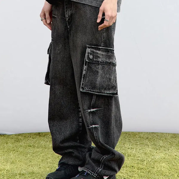 [BUNJANG] Maisonmined Pinch Wind Cargo Denim Pants L / 메종미네드 PINCH WIND CARGO DENIM PANTS 바지 L