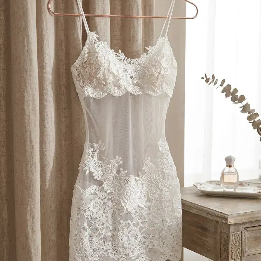[BUNJANG] Used See-Through Slip Dress / 오늘만 판매+팬티+스타킹 | 중고 시스루 슬립 원피스