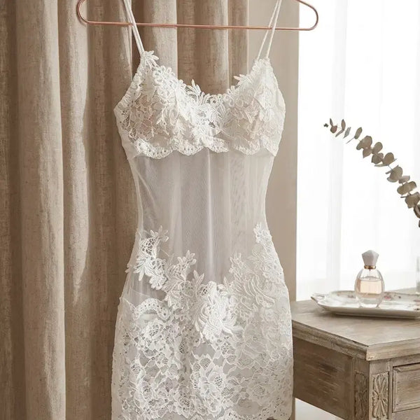 [BUNJANG] Used See-Through Slip Dress / 오늘만 판매+팬티+스타킹 | 중고 시스루 슬립 원피스