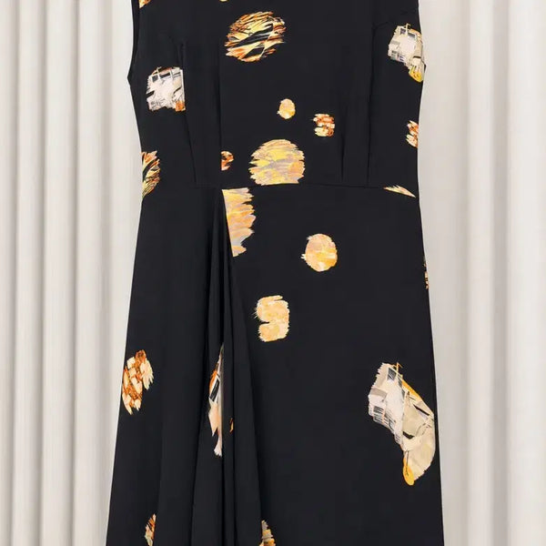 [BUNJANG] AllSaints Women's Silk Black Pattern Dress / 올세인츠 여성 실크 원피스