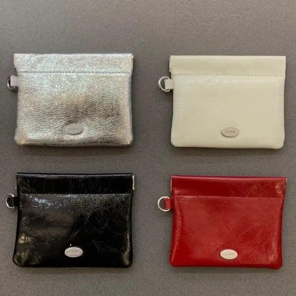 [BUNJANG] Leoni Real Leather Spring Card Holder Pouch / (새상품/3컬러) 국내제작 리얼소가죽 도매브랜드레오니 스프링 카드지갑 파우치