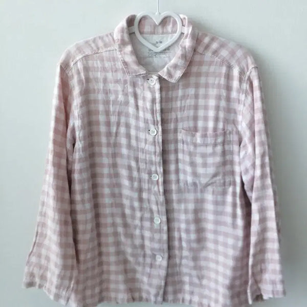 [BUNJANG] Vintage Japanese Strawberry Milk Check Blouse Shirt / 빈티지 일본 딸기우유 체크 블라우스 겸 셔츠 판매해요!