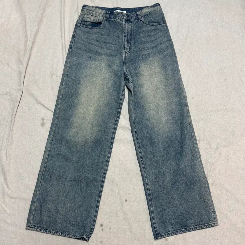 [BUNJANG] Vivastudio Sandwashing Wide Denim Pants L / 비바스튜디오 샌드워싱 와이드 데님팬츠 L
