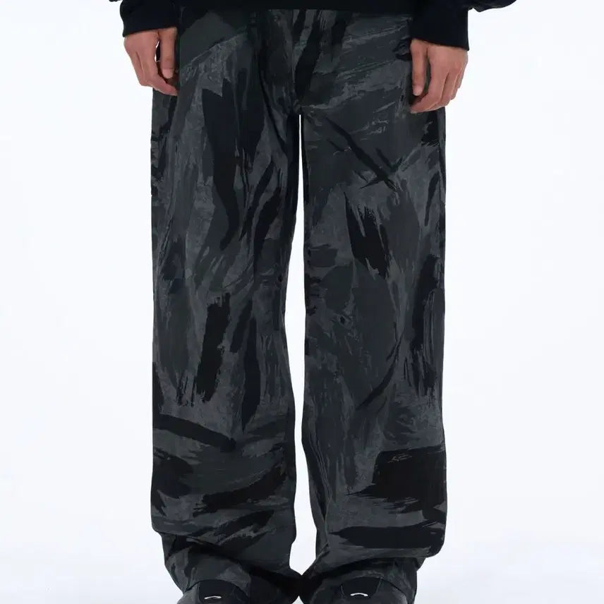 [BUNJANG] Gamma Gallery Single Knee Camo Pants Charcoal L / 감마갤러리 싱글니 카모 팬츠 바지 차콜 L