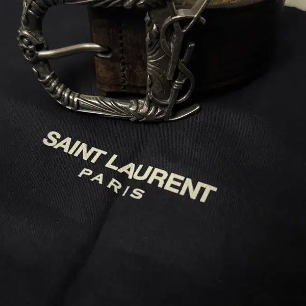 [BUNJANG] Saint Laurent Western Leather Belt / 생로랑 웨스턴 레더 벨트
