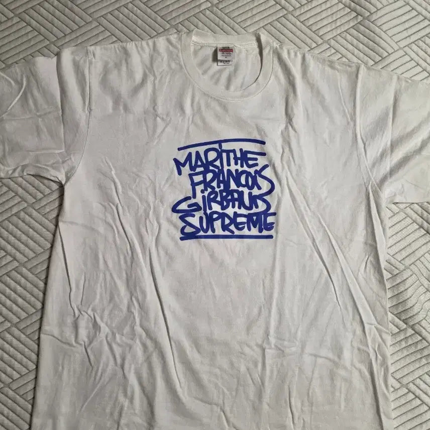 [BUNJANG] Supreme x Marithe Francois Girbaud Collaboration T-Shirt White XL / 슈프림 x 마리떼 프랑소와 저버 티셔츠 화이트 - XL