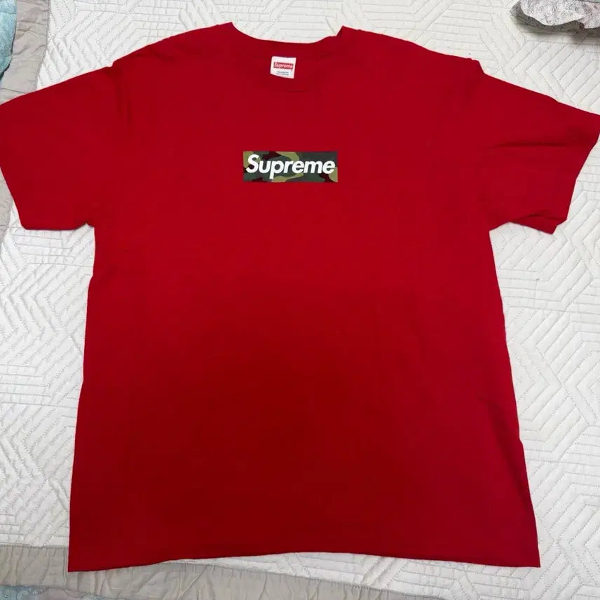 [BUNJANG] Supreme Box Logo T-Shirt Red M / 슈프림 레드 박스로고 반팔 m사이즈팝니다