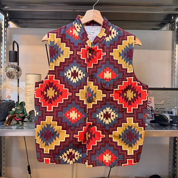 [BUNJANG] Universal Works India Production Pattern Vest / 유니버셜 워크 인도생산 패턴 베스트