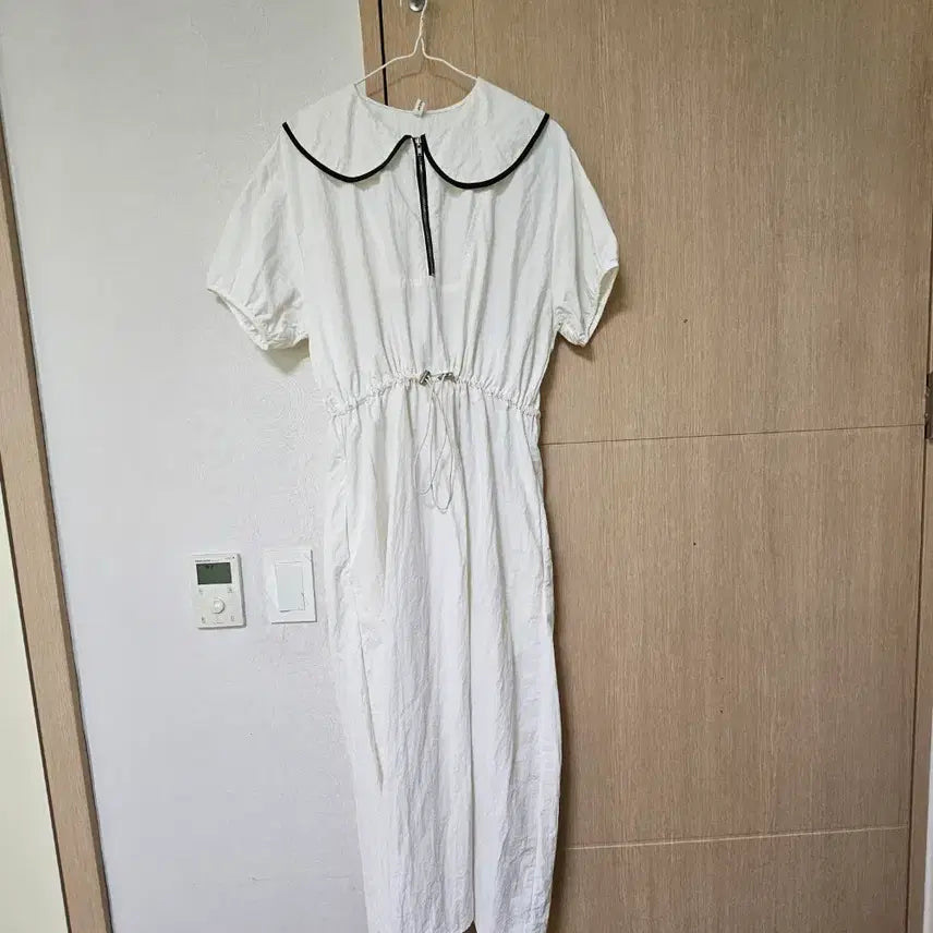 [BUNJANG] White Big Collar Long Dress / 화이트 빅카라 원피스 날씬77까지