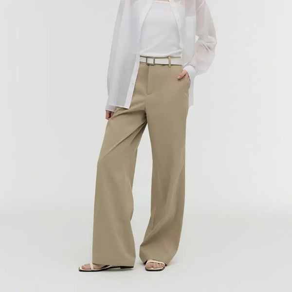 [BUNJANG] Mongdol Essential Straight Pants Beige M / 몽돌 에센셜 스트레이트 팬츠 베이지 M