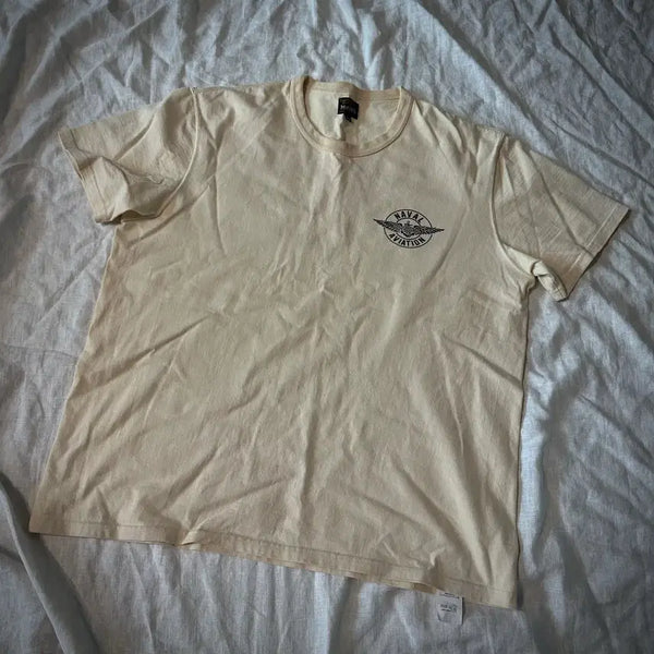 [BUNJANG] The Real McCoy's Naval Aviation Ecru T-Shirt XL / 리얼맥코이 Naval Aviation 에크루 티셔츠 XL