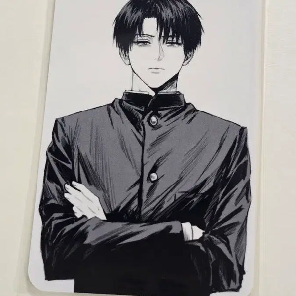 [BUNJANG] Shingeki no Kyojin Levi Ackerman Student Photocard / 진격거 진격의거인 쏘님 리바이 학생 포토카드 포카 비공식 통판 굿즈