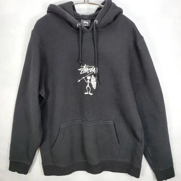 [BUNJANG] Stussy Black Hoodie M Size Polyester / 스투시 블랙 후드티